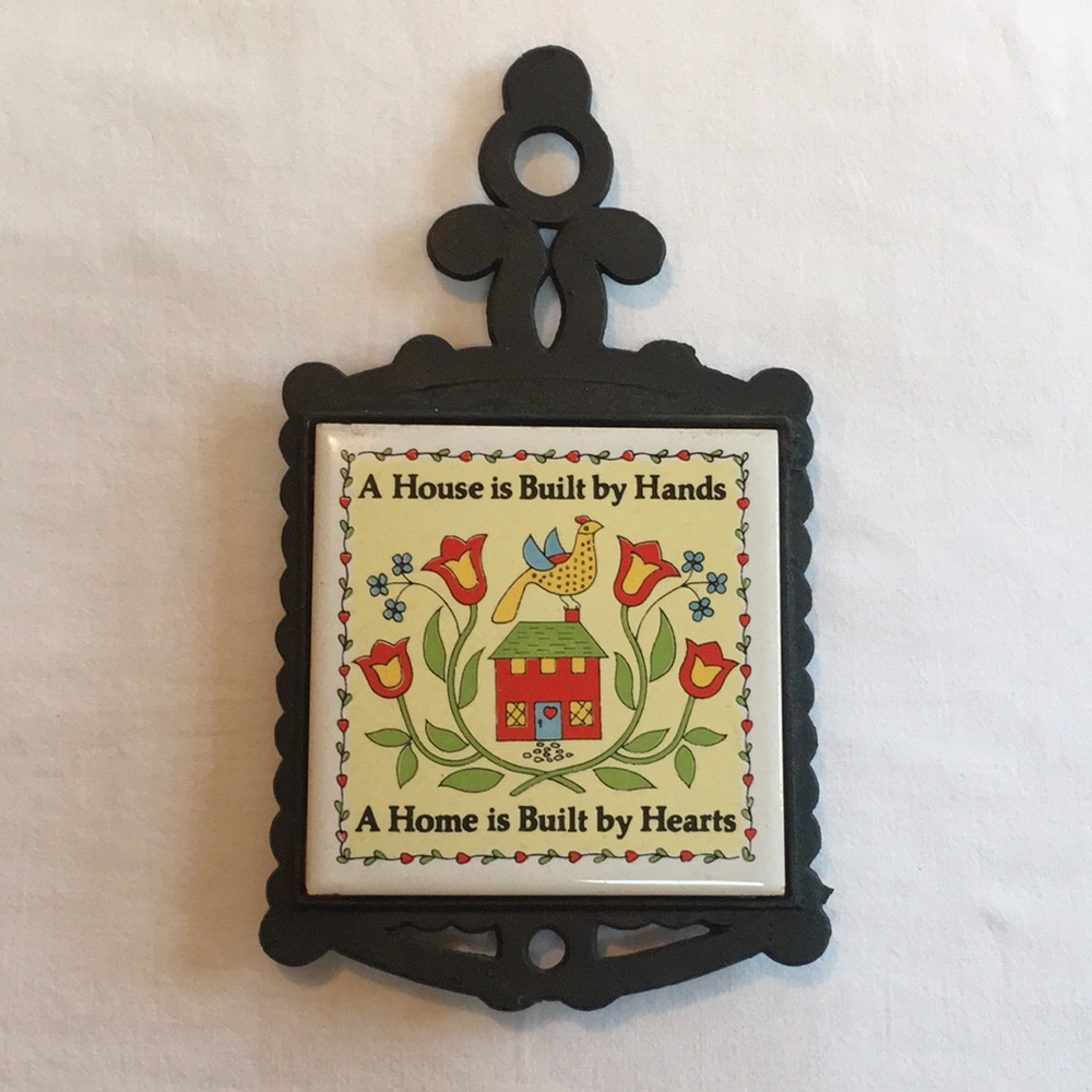 Vintage Seven Star Cast Iron Tile Trivet